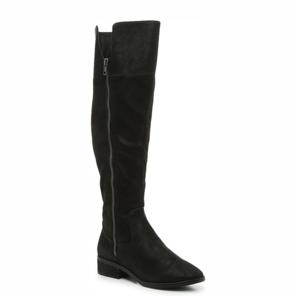 Mia Women's Carsyn Faux Leather Zip Over The Knee Boots Black Size 8.5M